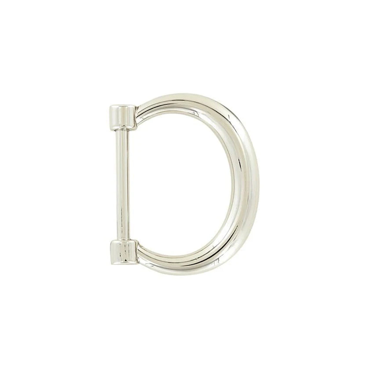 1" Shiny Nickel, Decorative Dee Ring, Zinc Alloy