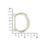 1" Shiny Nickel, Decorative Dee Ring, Zinc Alloy