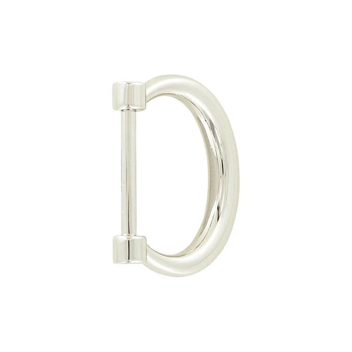 1" Shiny Nickel, Decorative Dee Ring, Zinc Alloy