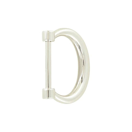 1" Shiny Nickel, Decorative Dee Ring, Zinc Alloy