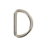 1" Shiny Nickel, Flat Cast D Ring, Zinc Alloy-PK5