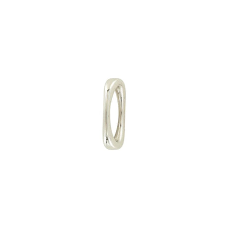 1" Shiny Nickel, Oval Ring, Zinc Alloy