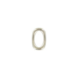 1" Shiny Nickel, Oval Ring, Zinc Alloy