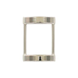 1" Shiny Nickel, Solid Beveled Rectangular Ring, Zinc Alloy