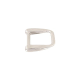 1" Shiny Nickel, Solid D Ring, Zinc Alloy, #P-2503