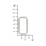 1" Nickel, Split Rectangular Ring, Steel