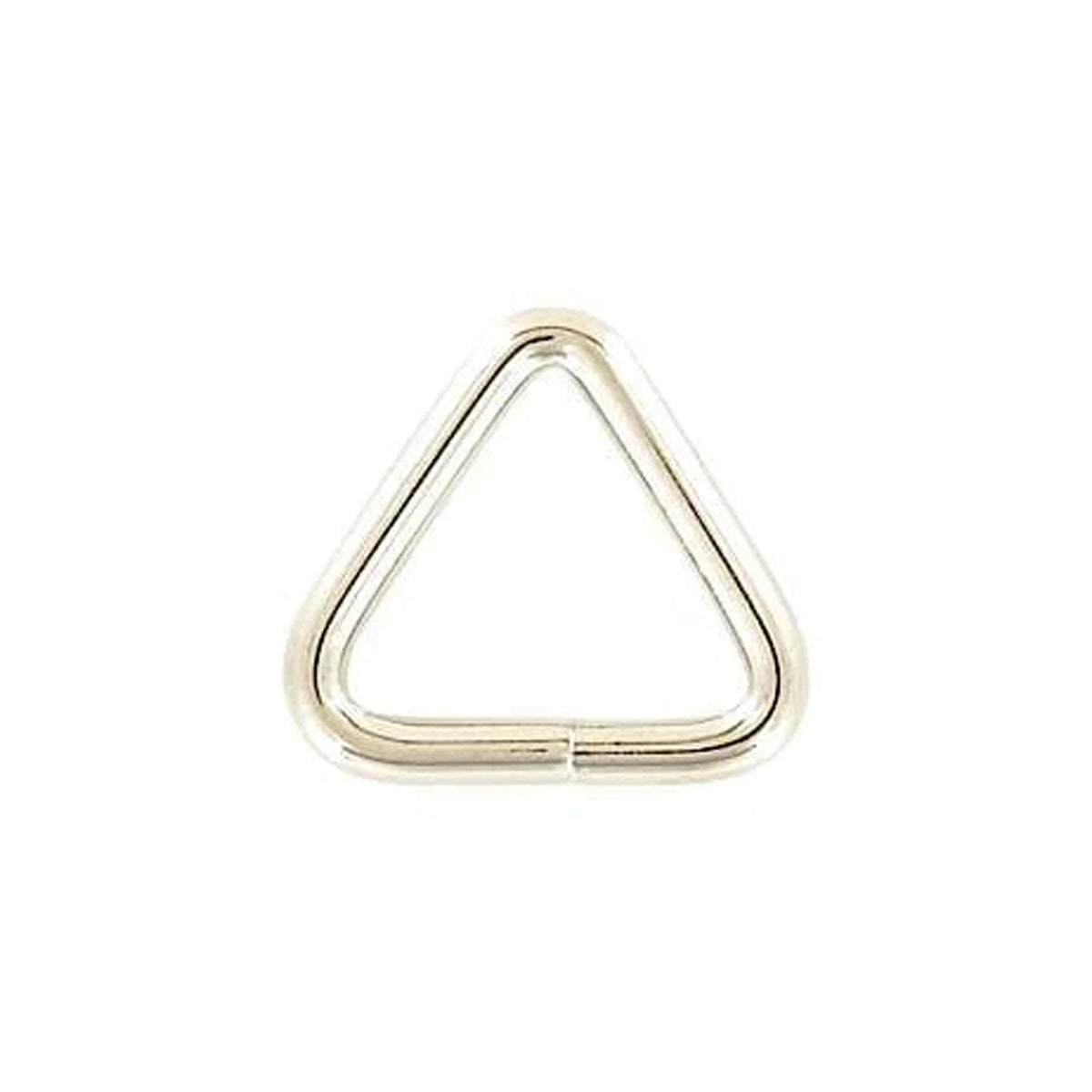 1" Shiny Nickel, Welded Triangle Ring, Steel