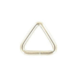 1" Shiny Nickel, Welded Triangle Ring, Steel