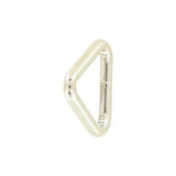 1" Shiny Nickel, Welded Triangle Ring, Steel