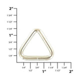 1" Shiny Nickel, Welded Triangle Ring, Steel