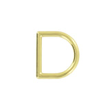 1" Shiny Brass, Cast D-Ring, Zinc Alloy