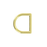 1" Shiny Brass, Cast D-Ring, Zinc Alloy