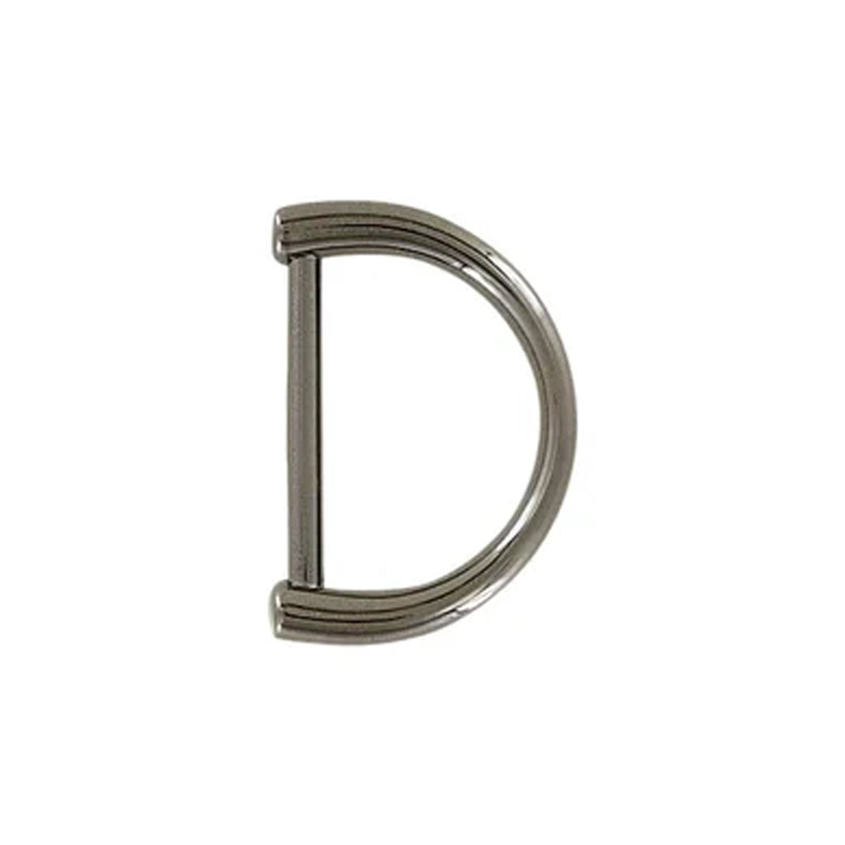 1" Shiny Gunmetal, D-Ring Handle Loop, Zinc Alloy