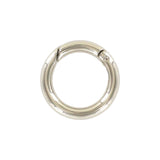1" Shiny Nickel, Spring Gate Round Ring, Zinc Alloy