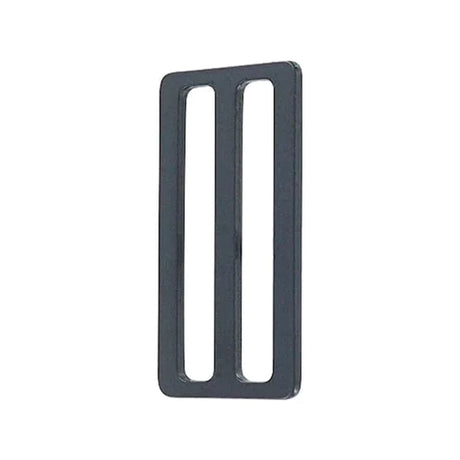 2" Matte Black, Flat Stamped Rectangle Tri Bar Slide, Steel