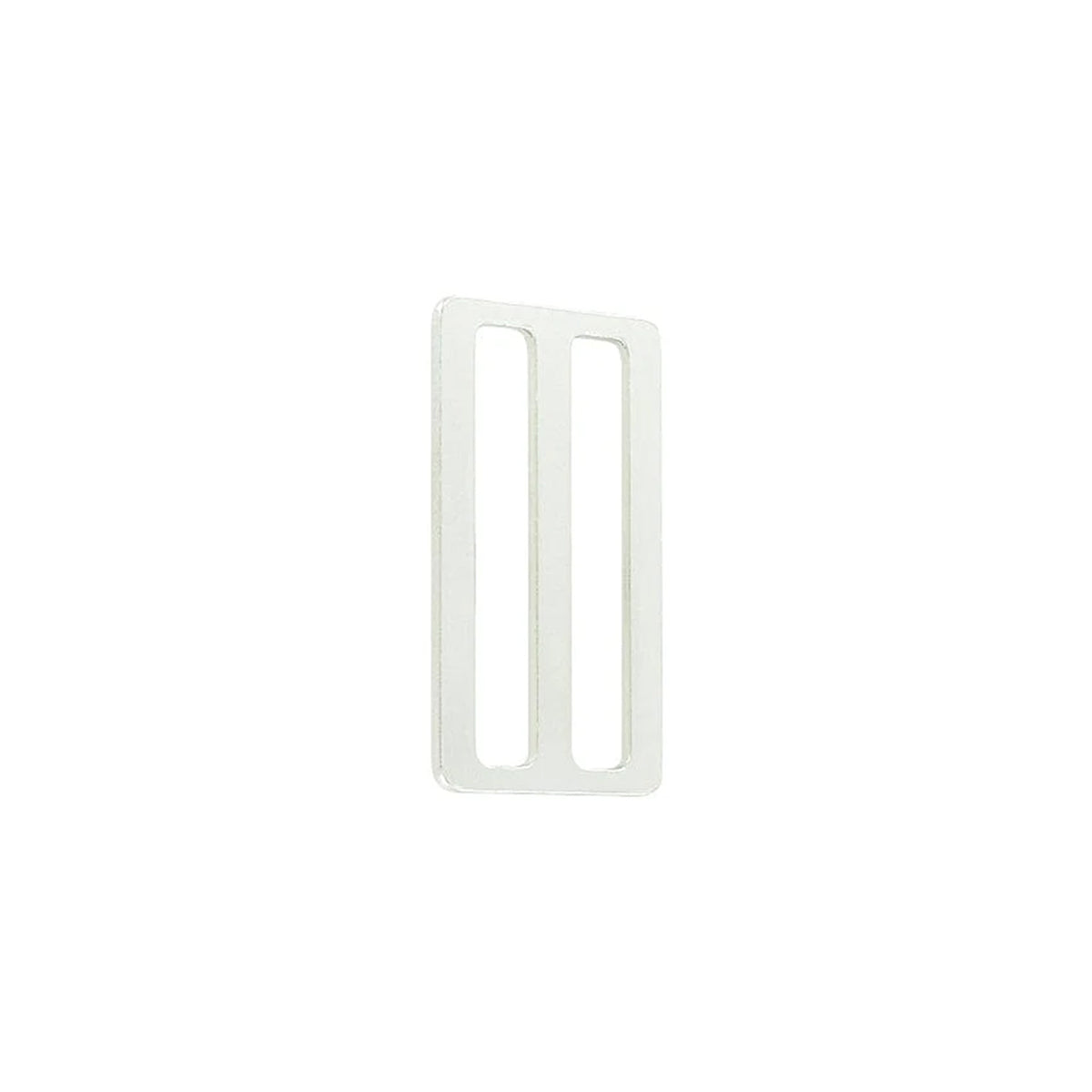 2" Nickel, Flat Stamped Rectangle Tri Bar Slide, Steel