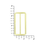 2" Shiny Gold, Cast Concave Slide Ring, Zinc Alloy
