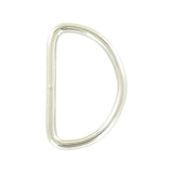 2" Shiny Nickel, 4.9mm Welded D Ring, Steel