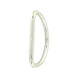 2" Shiny Nickel, 4.9mm Welded D Ring, Steel