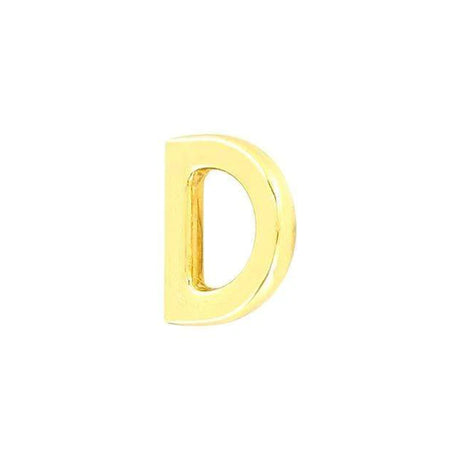 3/16" Shiny Gold , Solid D Ring, Zinc Alloy