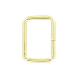 3/4" Shiny Brass Plate, Split Rectangular Ring, Steel