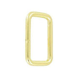 3/4" Shiny Brass Plate, Split Rectangular Ring, Steel