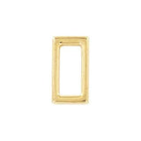 3/4" Shiny Gold, Flat Rectangular Ring, Zinc Alloy