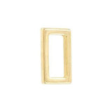 3/4" Shiny Gold, Flat Rectangular Ring, Zinc Alloy