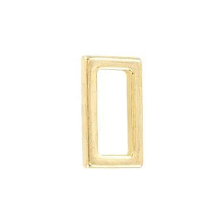 3/4" Shiny Gold, Flat Rectangular Ring, Zinc Alloy