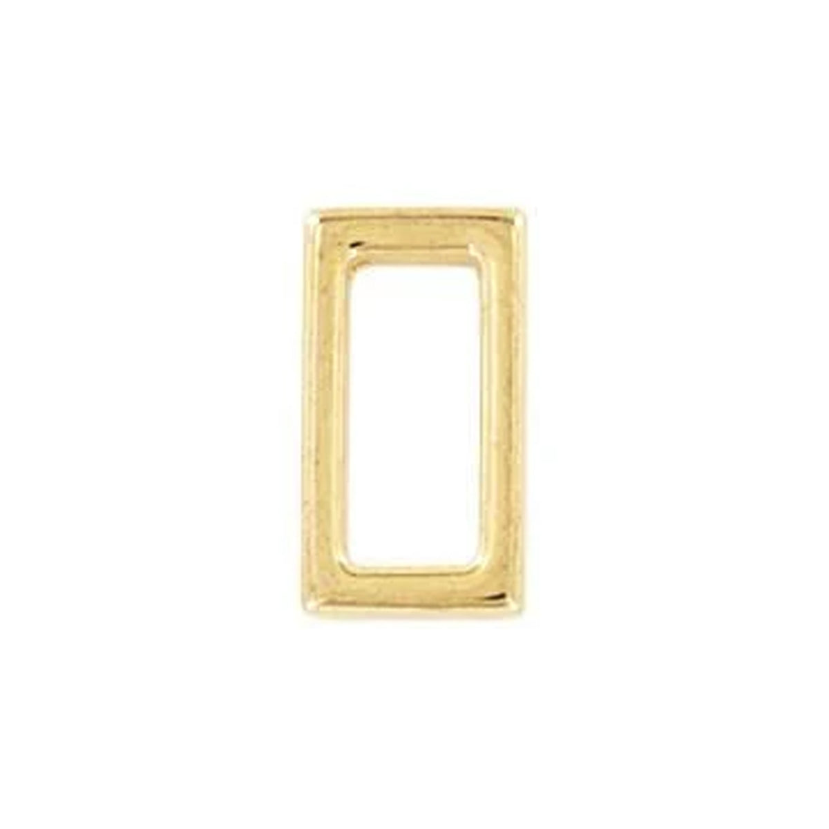 3/4" Shiny Gold, Flat Rectangular Ring, Zinc Alloy