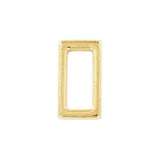 3/4" Shiny Gold, Flat Rectangular Ring, Zinc Alloy