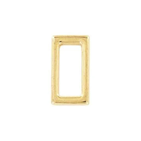 3/4" Shiny Gold, Flat Rectangular Ring, Zinc Alloy