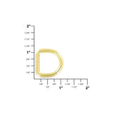 3/4" Gold, Split D Ring, Steel