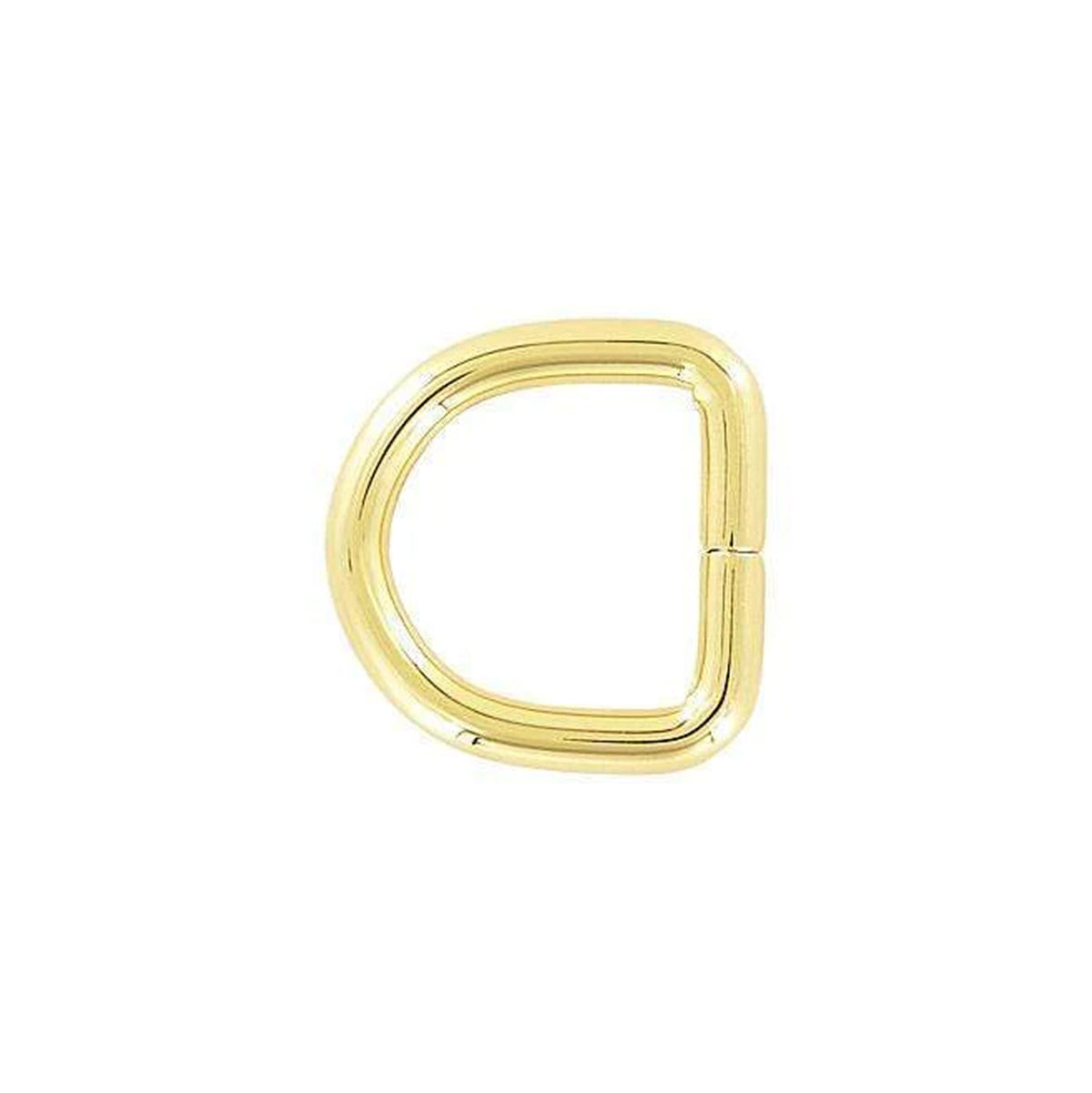 3/4" Gold, Split D Ring, Steel