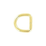 3/4" Gold, Split D Ring, Steel