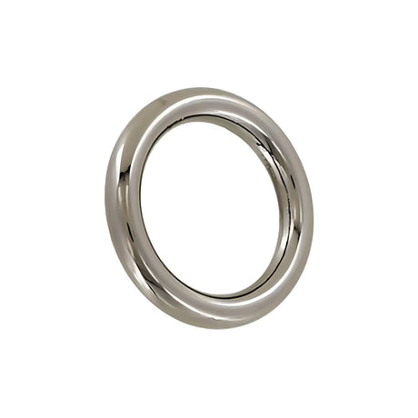 3/4" Shiny Gunmetal, Solid Round Ring, Zinc Alloy