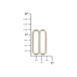 1" Nickel, Cast Rounded Tri Bar Slide, Zinc Alloy