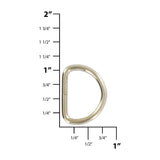 3/4" Nickel, Split D-Ring, Steel
