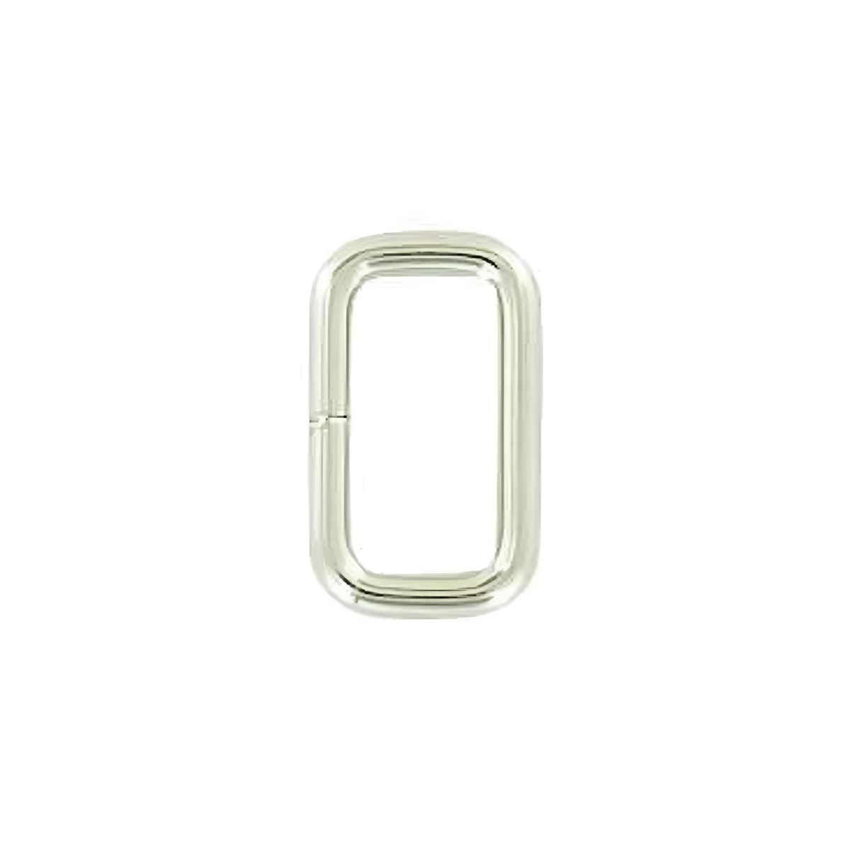 3/4" Shiny Nickel, 1x5/8"Split Rectangular Ring, Steel