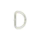 3/4" Shiny Nickel, Welded D Ring, Steel