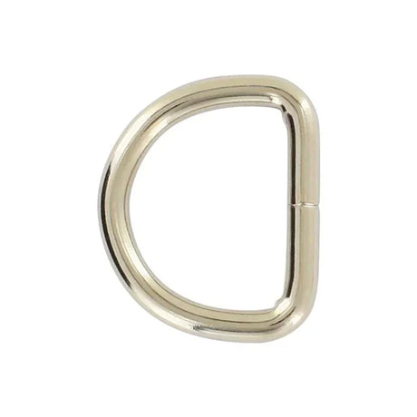 3/4" Nickel, Welded D Ring, Steel