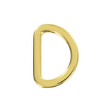 3/4" Shiny Gold, Flat Cast D Ring, Zinc Alloy-PK5