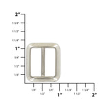 3/4" Shiny Nickel, Cast Concave Tri Glide Buckle, Zinc Alloy
