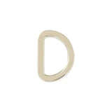 3/4" Shiny Nickel, Flat Cast Solid D Ring, Zinc Alloy-PK5