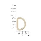 3/4" Shiny Nickel, Flat Cast Solid D Ring, Zinc Alloy-PK5