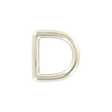 3/4" Shiny Nickel, Solid D Ring, Solid Brass