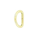 3/8" Brass, 2mm Gauge Split D Ring, Steel