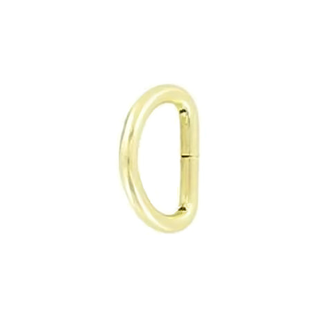 3/8" Brass, 2mm Gauge Split D Ring, Steel