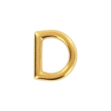 3/8" Shiny Gold, Cast D Ring, Zinc Alloy