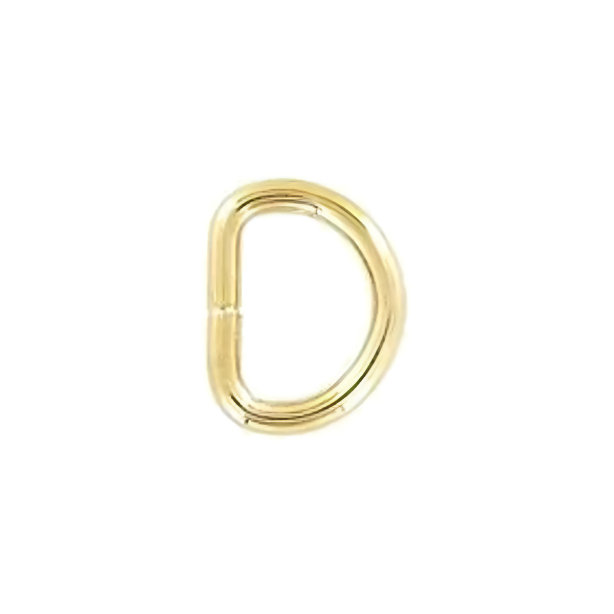 3/8" Shiny Gold, Split D-Ring, Steel